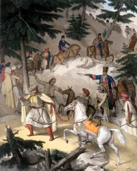 Le Pinde - Tavola XI, inciso da Lemercier da 
